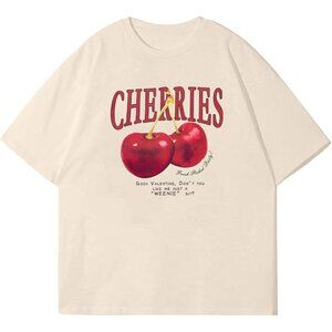 🆕Brand New - Men's Apricot Cherry Fruit Printed T Shirts